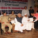 Honorable Jagannath Pahadia-Governor of Haryana State awarded to Magician C P Yadav